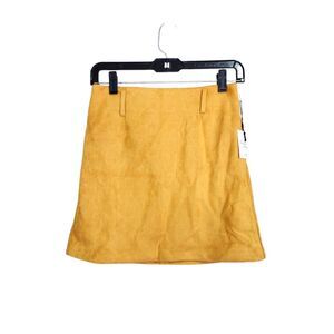 Forever 21 NWT Faux Suede, Seasonal Collection Mustard Mini Skirt Small